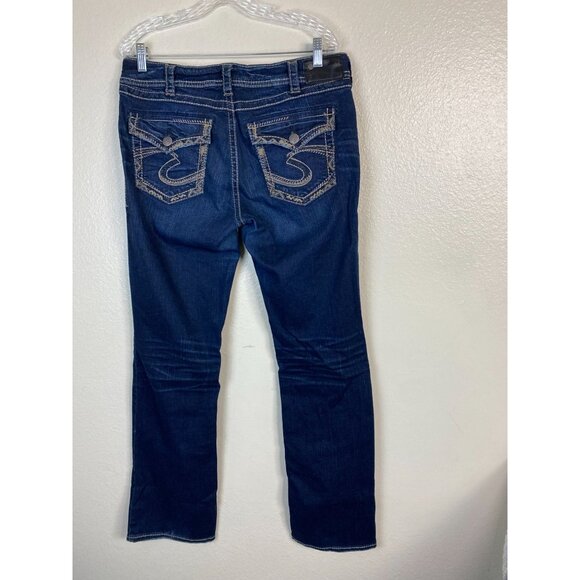Silver Jeans Denim - Silver Jeans Suki Mid Slim Bootcut Women Size 34x33 Western Country Fluid Denim
